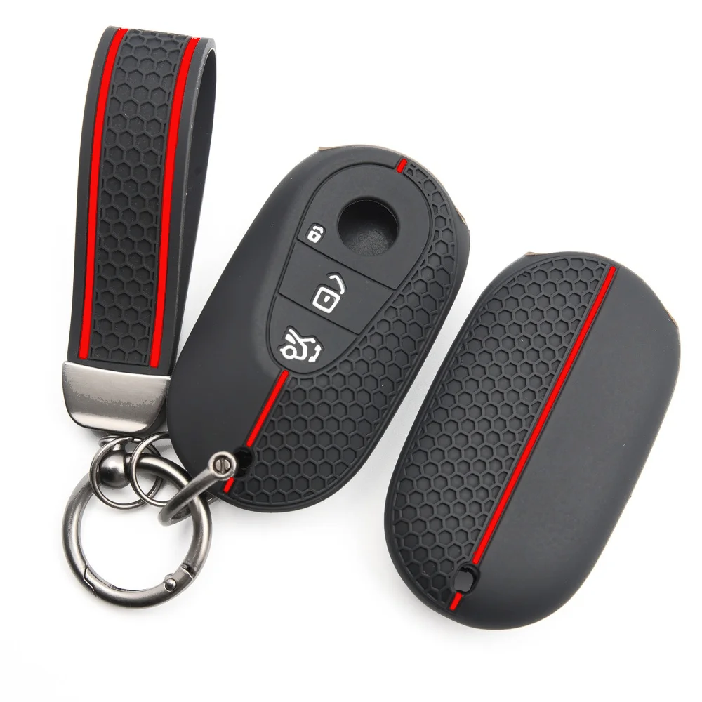 Key Case Cover With Keychain For Mercedes Benz C S A Class W206 W223 S350 C260 C300 S400 S450 S480 S500 Smooth Finish Daily Use