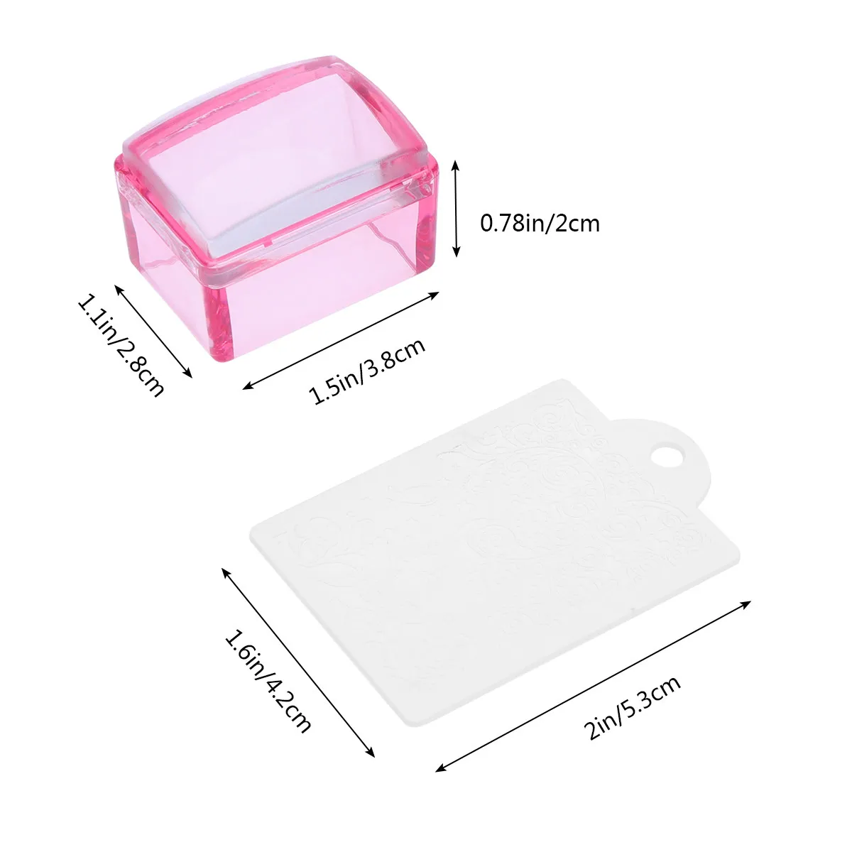 Clear Silicone Nail Art Stamper Set Includes Scraper for Precise Pattern Placement Easy Clean Manicure Stamping Tool Nail Polish - view 4