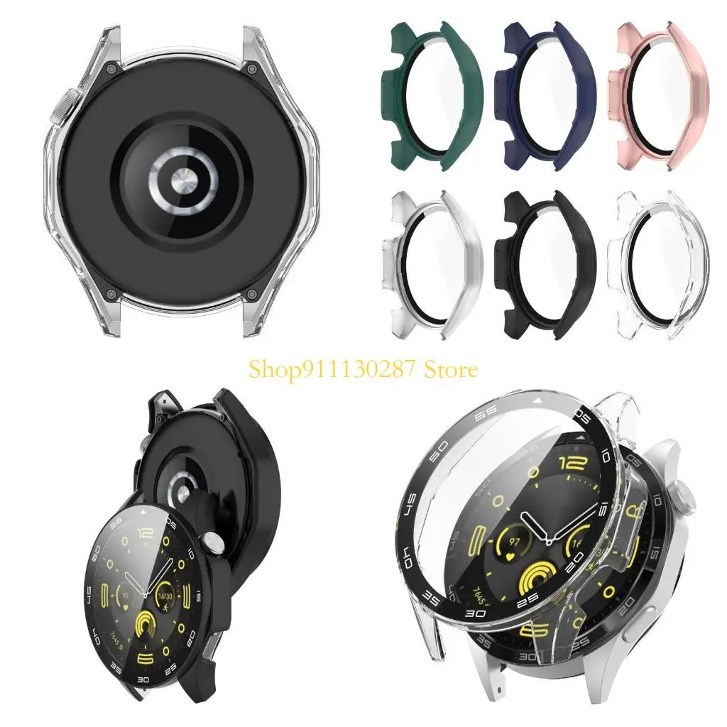 

J1HC Watch PC Case Screen Protector for Watch GT4 46mm Smartwatch Anti-scratch Protective Cover Bumper Shells