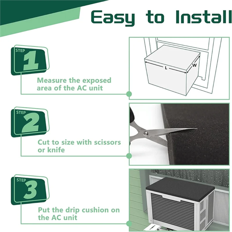 

ABVG-Air Drip Cushion Window Removable Magnetic Cushion Air Conditioner Top Pad For Stop Dropping Noise Of Water Drpping Onto Yo