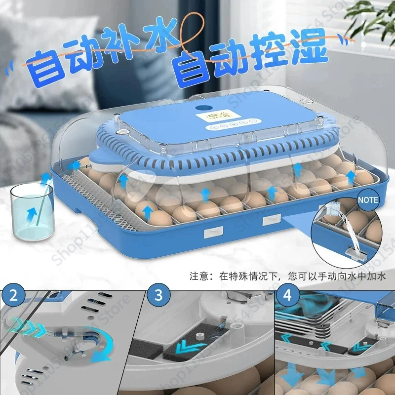 HHD Automatic Egg Incubator Temperature Humidity Control for Chicken Duck Bird Parrot Pigeon Eggs Hatcher