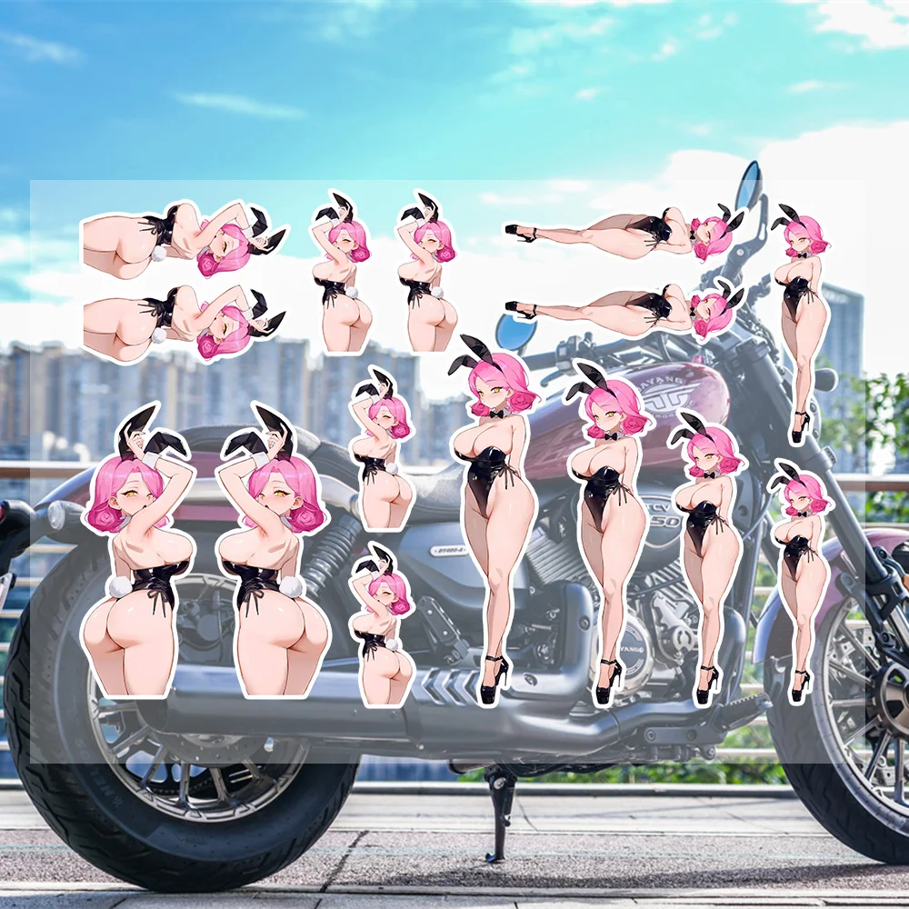 

Rabbit Ear Japanese Motorcycle Sticker Suitable For Motorcycle Body Reflective Car Sticker Helmet Decal