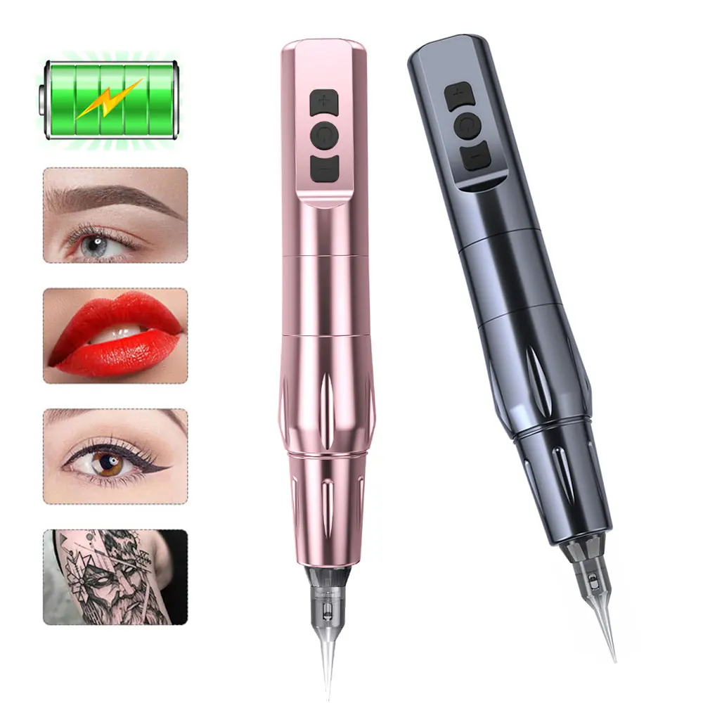 Wireless Tattoo Machine for Permanent Makeup Eyebrows Lips Artist Tattoo Supplies Tattoo Gun Fit Universal Cartridges