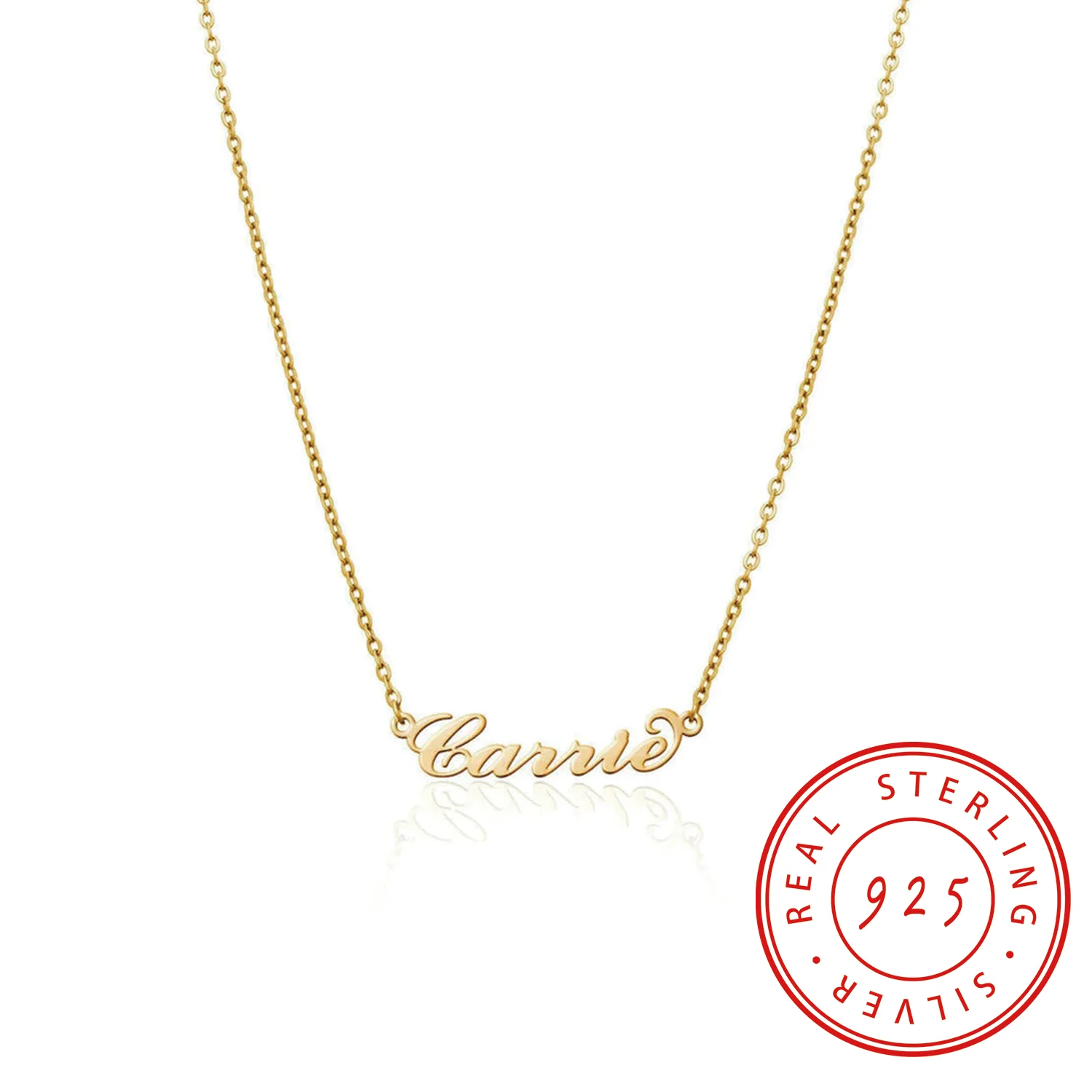 

Personalized Name Pendant Carrie Name Necklace 925 Sterling Silver Customized Gifts For Women For A Best Friend