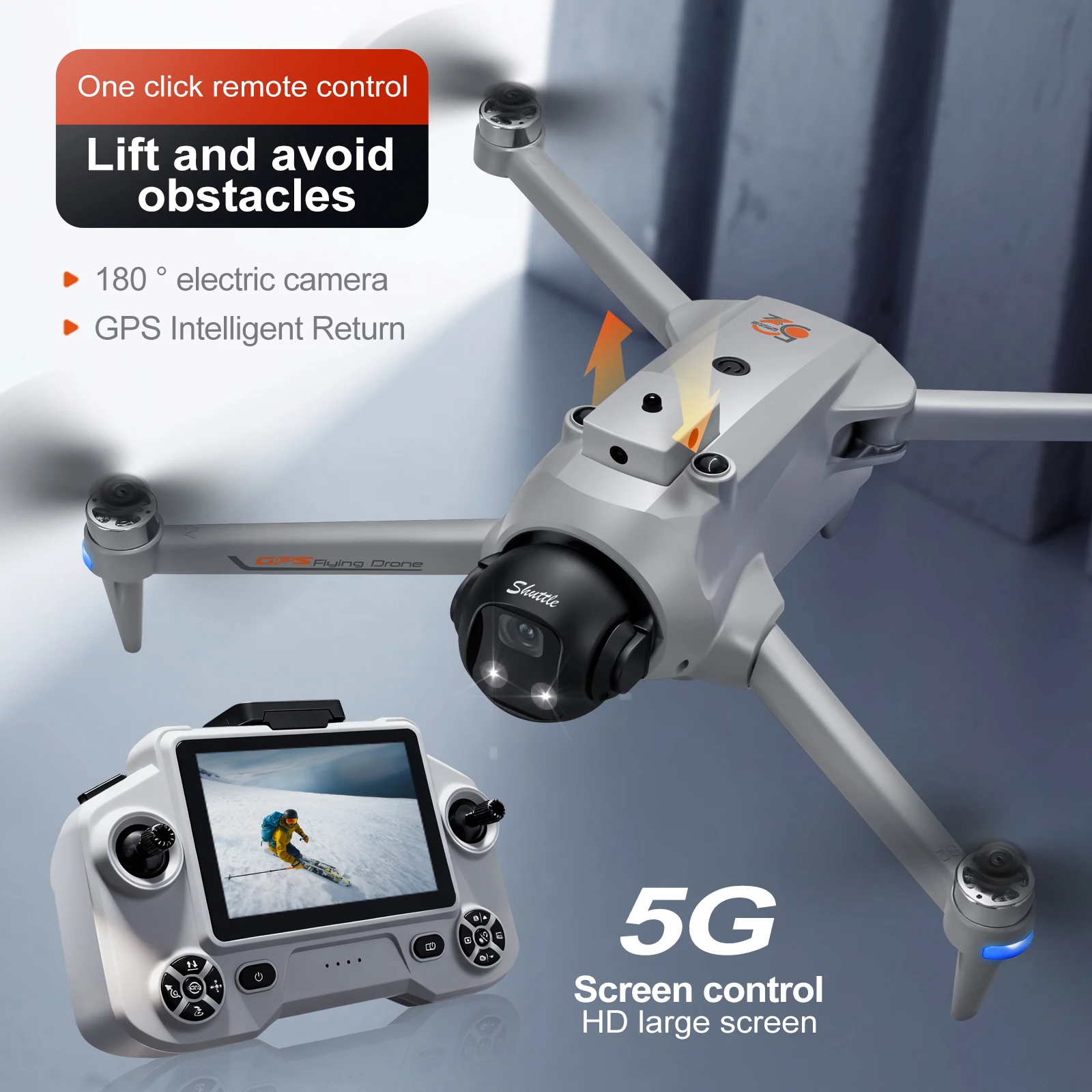 YL059 Drone Can Airdrop Function 720P HD Camera With Screen Control Lifting Obstacle Avoidance Brushless GPS RC Quadcopter Toys