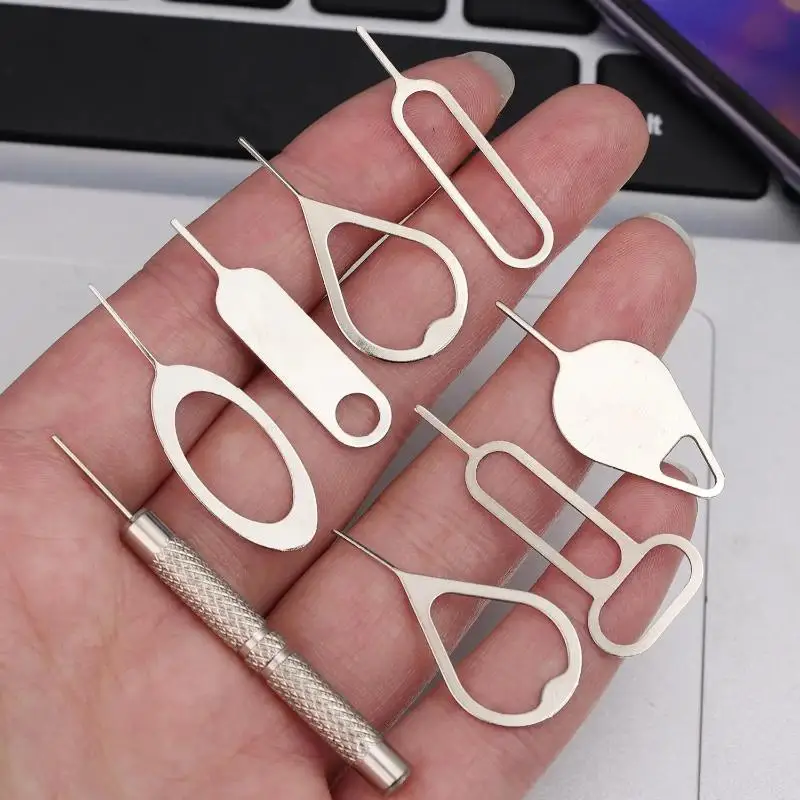16Pcs Sharp Tip Sim Card Eject Pin Needle Set Universal Steel Mobile Sim Tray Opener for Fast Easy Sim Card Removal