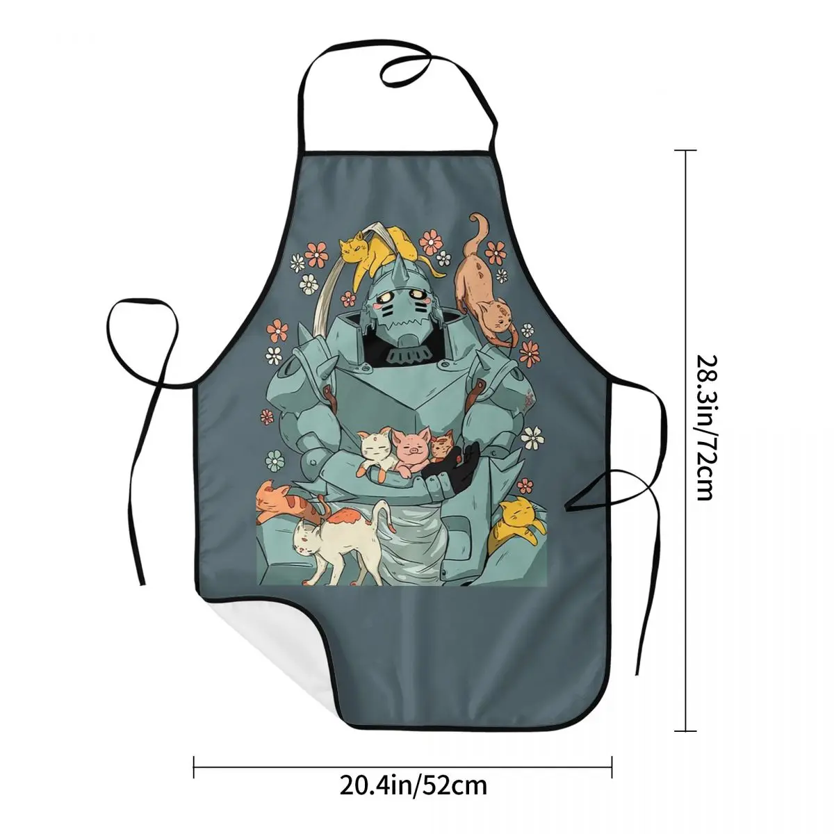 Fullmetal Alchemist Apron Chef Cooking Baking Tablier Sleeveless Bib Kitchen Cleaning Pinafore for Women Men Painting