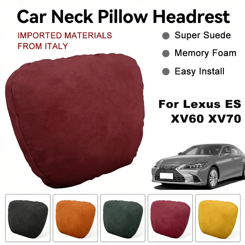 

Italy Suede Car Neck Rest Pillow For Lexus ES XV60 XV70 Seat Head Neck Support Cushion Auto Interior Accessories