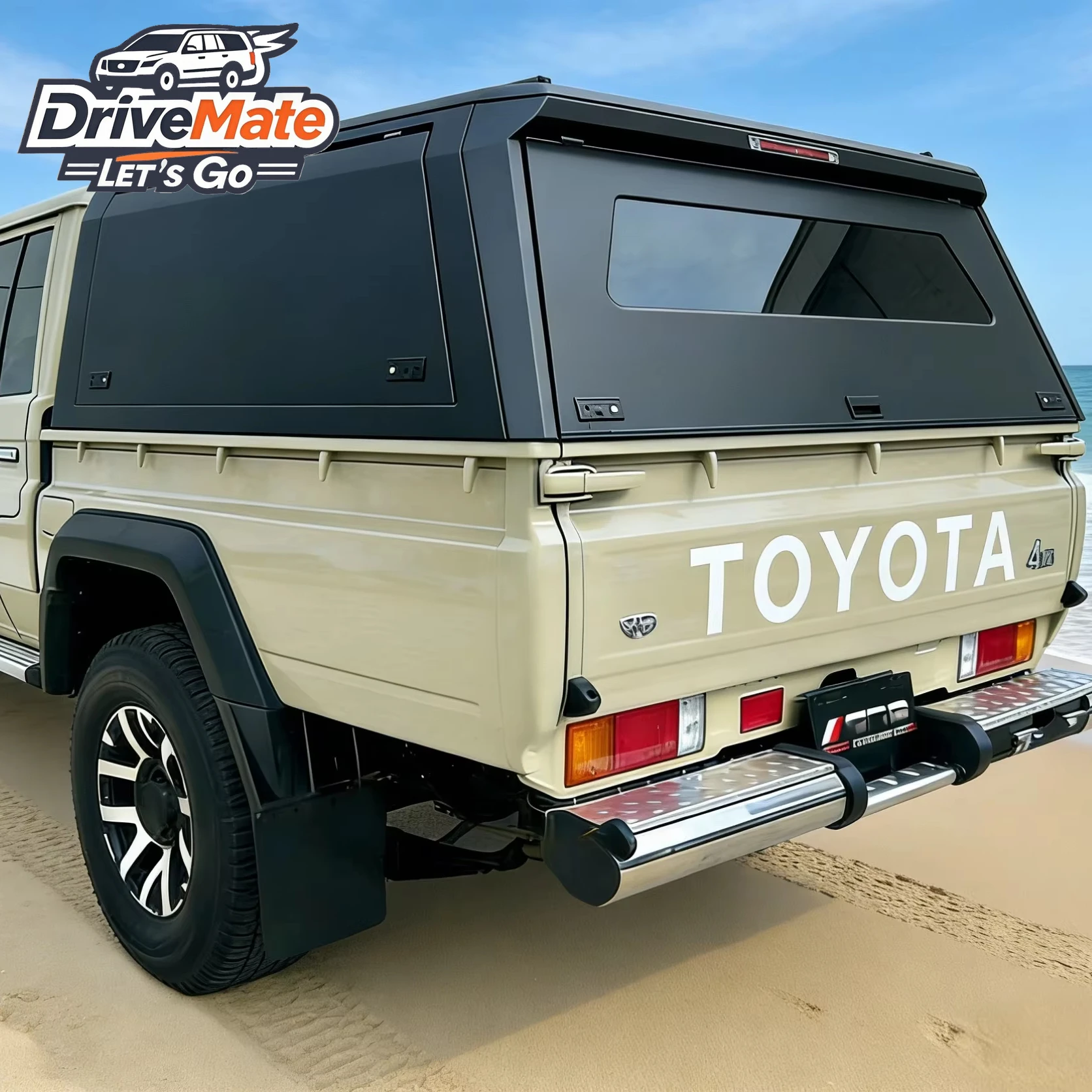 

FOR TOYOTA for REVO 15-23 4X4 Double Cab Aluminum Alloy Armored Protective Panel with Locking & Waterproof Tailbox Cover