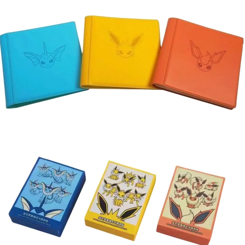 

Original Eeveelution Card Book Game Ptcg Card Bags Gift Box Reib Fire Water Eevee Card Book Collectible Gifts Customized Gifts