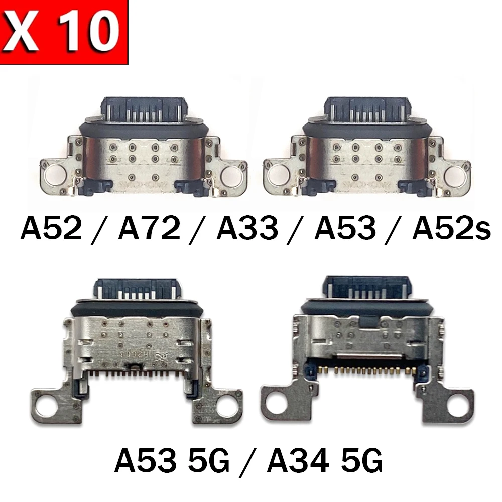 

10 шт./лот, разъем Micro USB, порт для зарядки, док-станция для Samsung A34 A52 A72 A33 A53 A73 A52s 5G