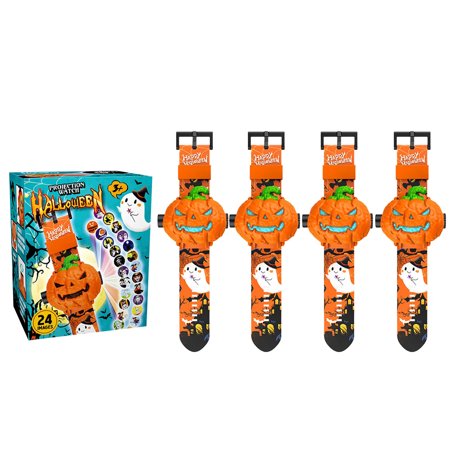 لعب حصيرة اللعب للأطفال هالوين اليقطين الإسقاط مشاهدة التعليم المبكر والذكاء لعبة مضيئة لعبة ساعة الأطفال #4