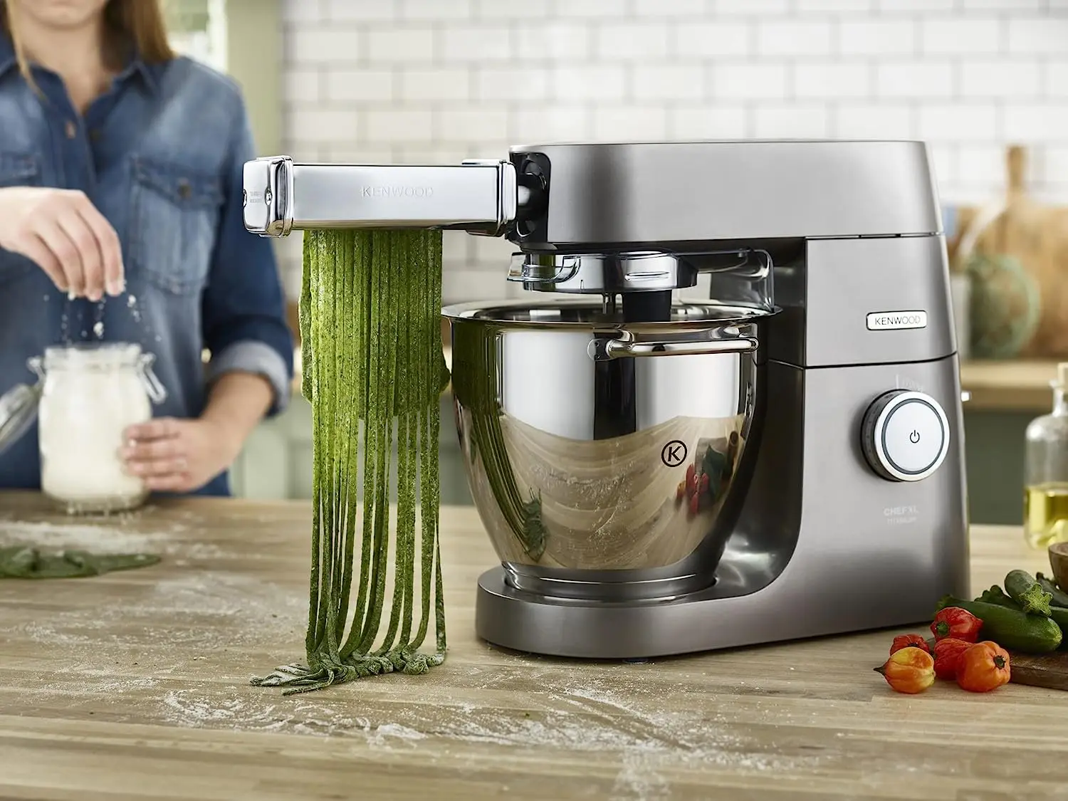 Kenwood Fettuccine Pasta Attachment KAX981ME for Kenwood Kitchen Machines Silver kenwood kitchen machine accessories