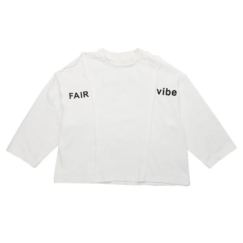 ملابس الأطفال 2025 الربيع والخريف النسخة الكورية الجديدة رسالة الربط قاعدة قميص الرجعية ممزق الجينز قطعتين مجموعة