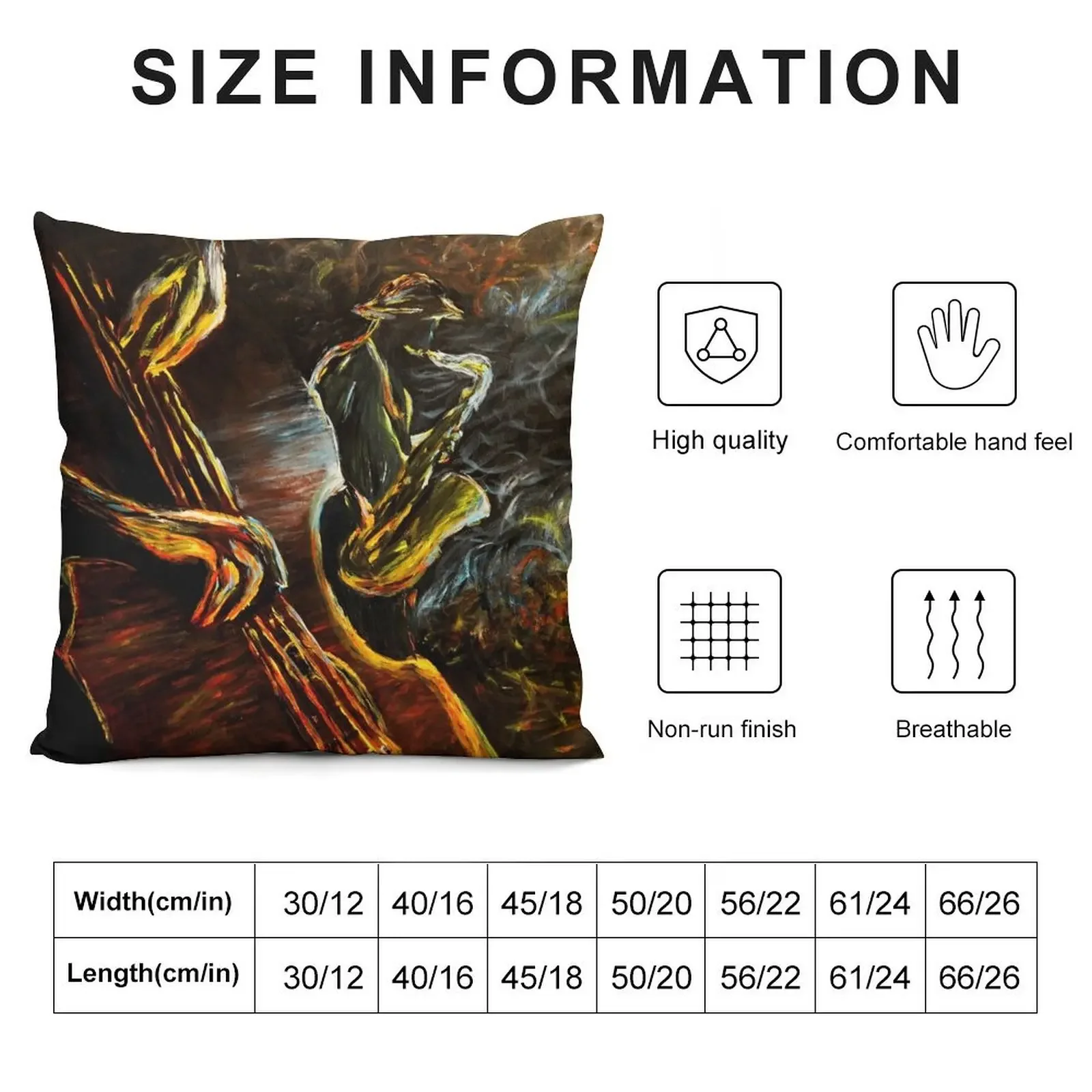 Jazz night Throw Pillow Pillow Covers Decorative Sofa Decorative Covers Sofas Covers Pillow Decor