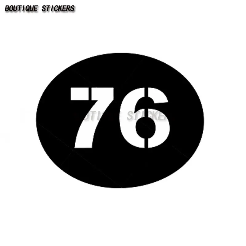 Car motorcycle racing number 76 Car sticker waterproof polyethylene sticker suitable for various racing off-road vehicles