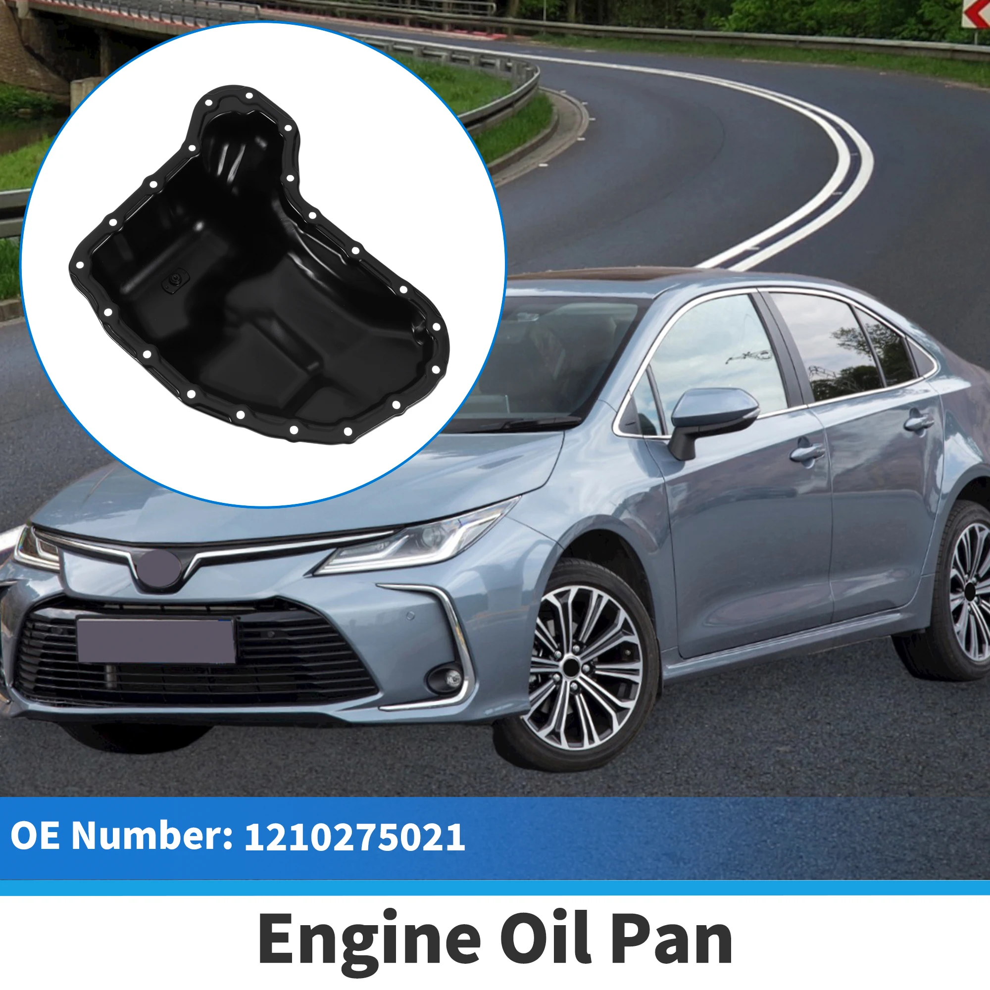 

UXCELL No1210275021 Масляный поддон двигателя Масляный поддон поддона трансмиссии для Toyota Tacoma Steel Black