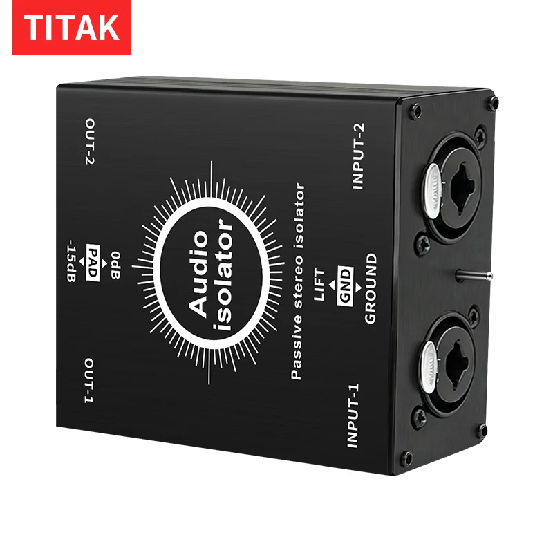 Audio Isolator, Audio Current Eliminator, XLR 6.5, Permalloy Isolator, Mixer Live Broadcast Mixer Microphone Common Ground Filte