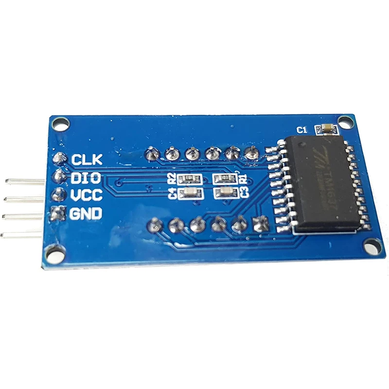 2 Buah Modul Tampilan LED TM1637 0.36 Inci untuk Arduino 7 Segmen 4 Bit Jam Tabung Digital Anoda Merah Paket Papan Driver Serial Empat