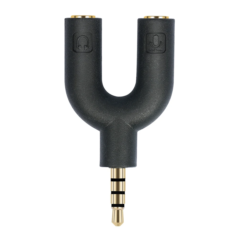 2 в 1, переходник для наушников и микрофона, 3,5 мм