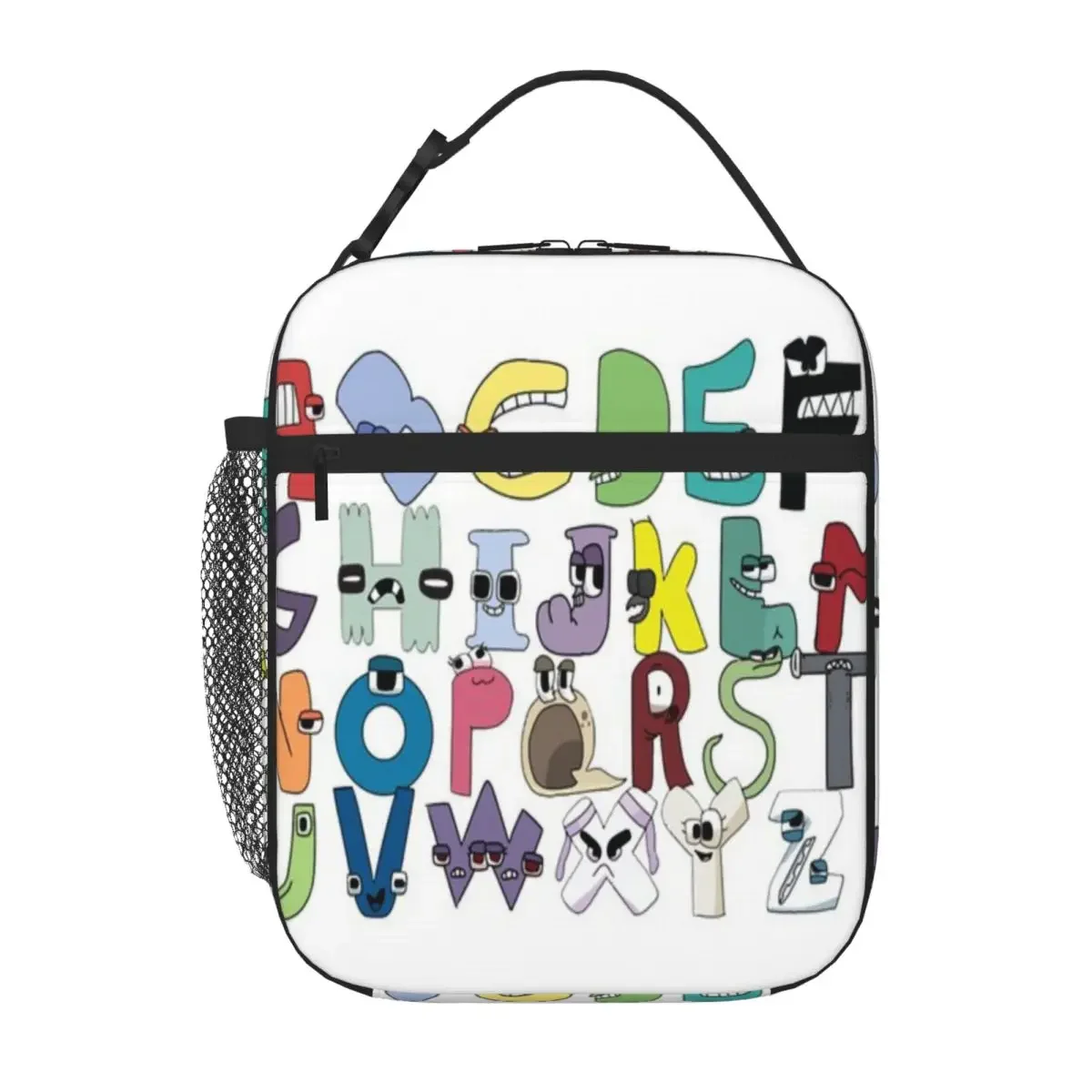 Bestselling Alphabet Lore Abstract Neoprene Lunch Bag Backpacking Insulated Lunch Pouch