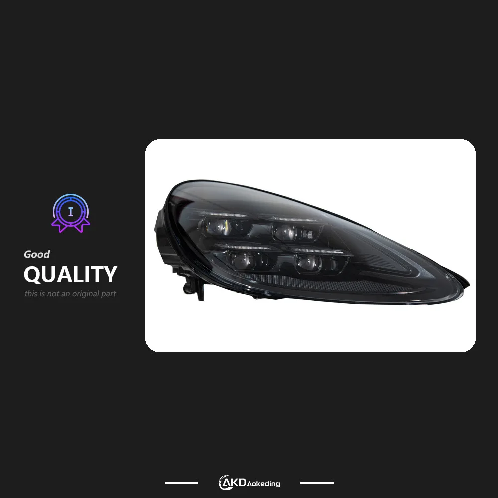Modified Front Matrix Headlight Fit For Porsche Cayenne 2018‑2023, Upgrade To 2025 New‑Style LED Headlight Assembly