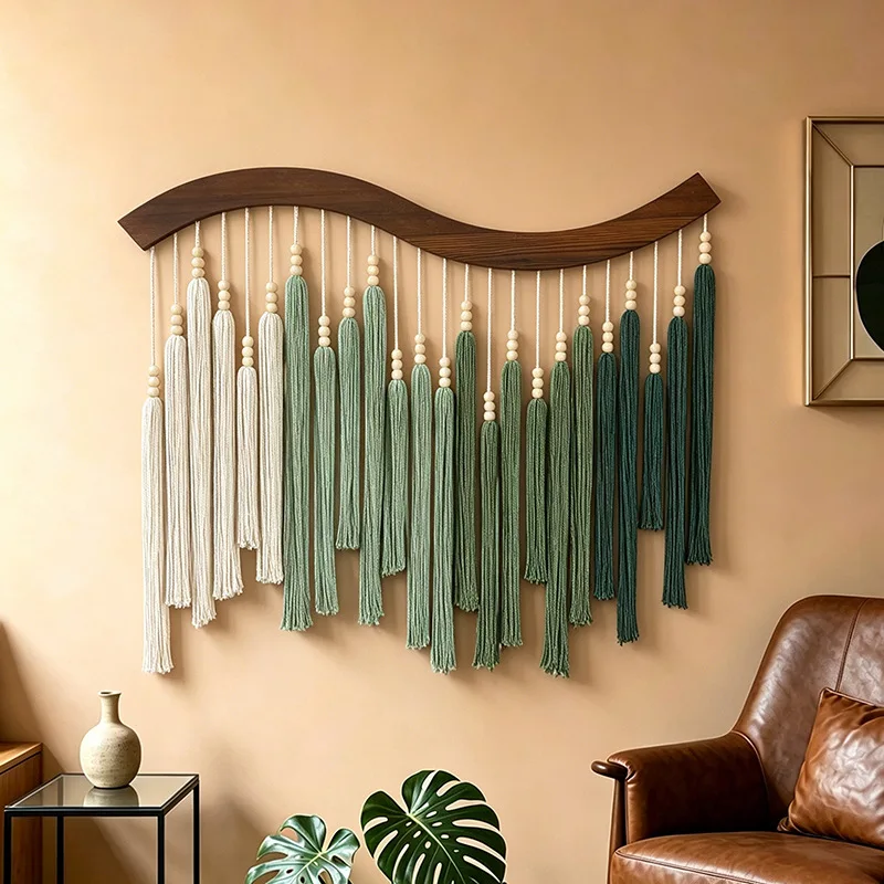 YFY Nordic style fringed tapestry handwoven wall background wall decoration home decoration wall hanging