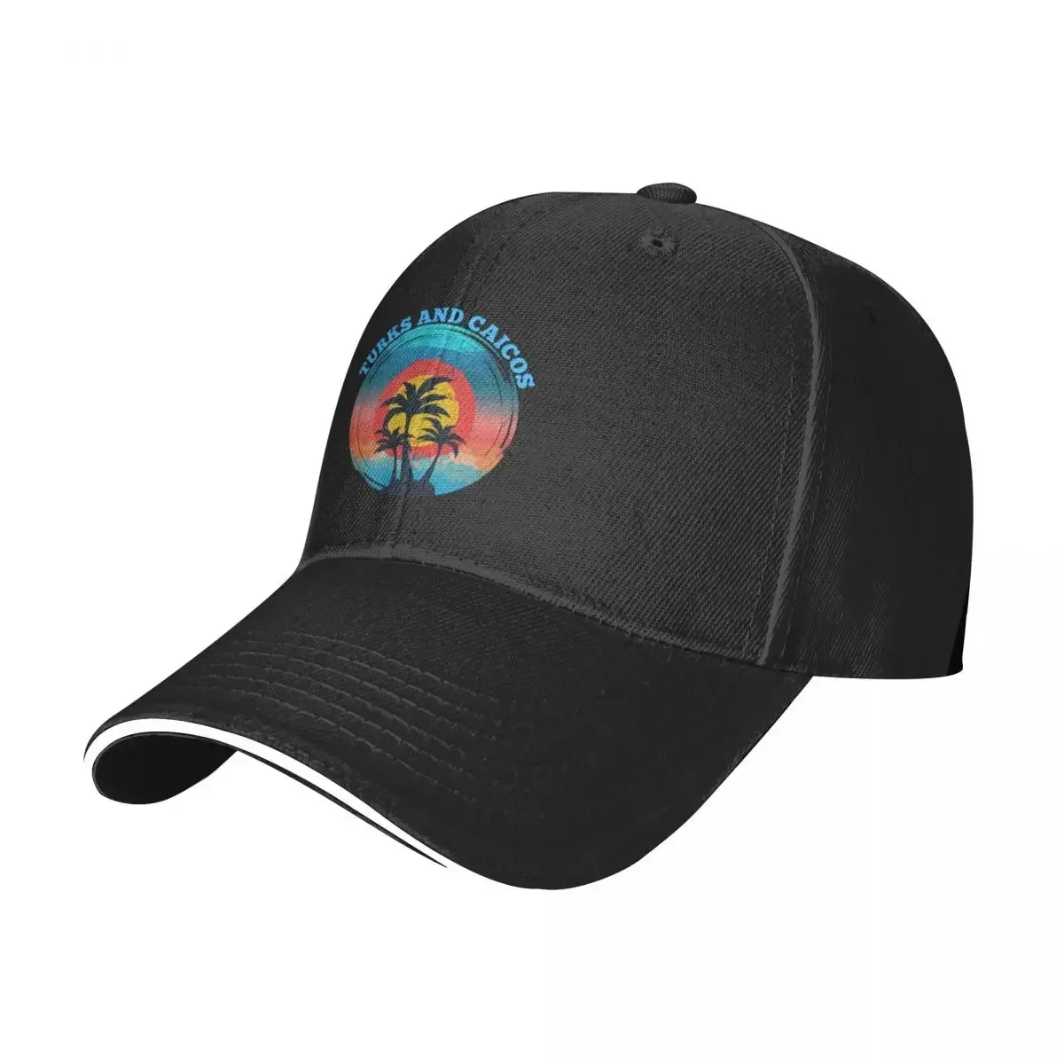 Retro Turks and Caicos Sunset Souvenir Baseball Cap Rave Sunscreen Anime Hat For Men Women's