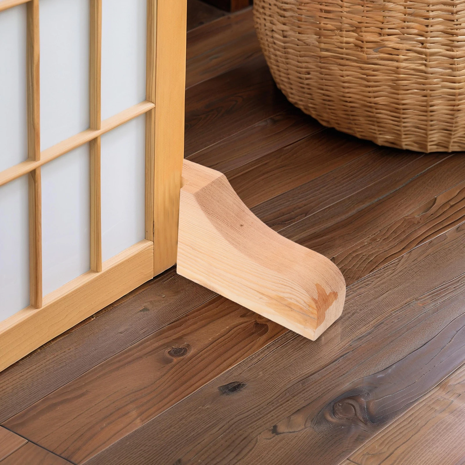 

2pcs Japanese Design Screen Bracket Reinforcement Base Sturdy Wood Feet Stable Floor Support Home Office Hotel Decorative