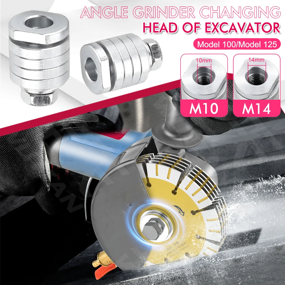 M10/14 Winkelschleifer zu Nutfräsmaschine Adapter Schnellwechsel-Nutfräser-Adapter Konvertierungskopf Geeignet für 100/125 Winkelschleifer