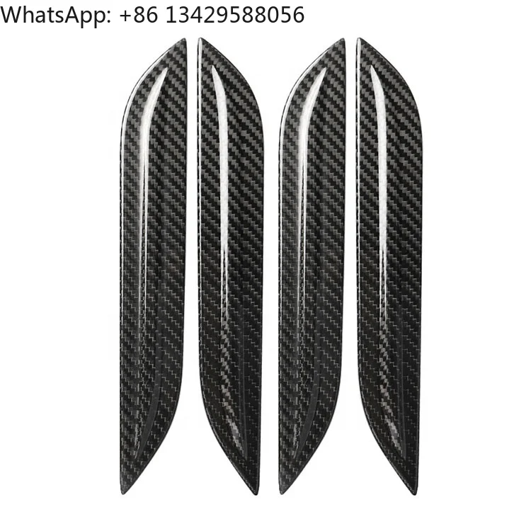 Ricambi auto di qualità originale Fibra di carbonio modificata Maniglia per porta in carbonio secco Accessori decorativi Adesivi per Tesla Model S 2018-