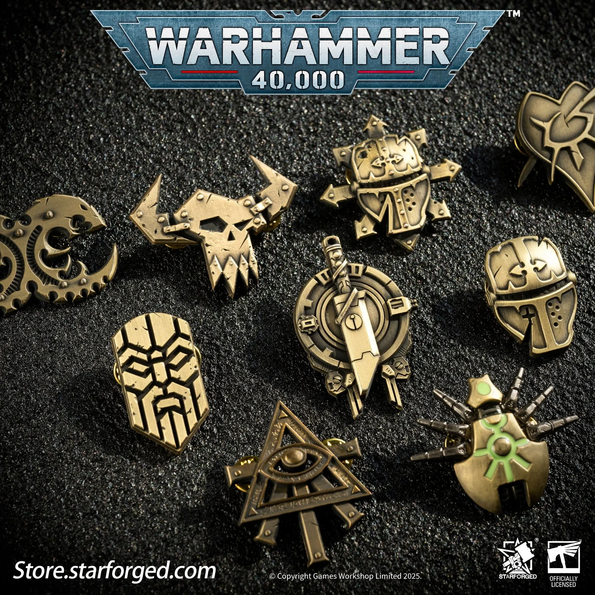 本物のスターフォージド ウォーハンマー40K ゼノス派ピンコレクション 