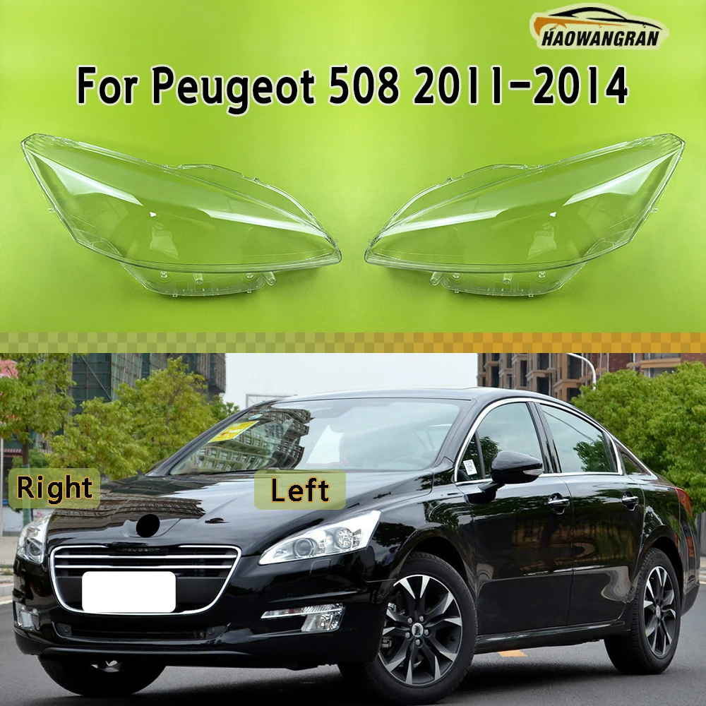 

Transparent Headlight Cover Headlamp Lens Shell Replace Original Lampshade Plexiglass For Peugeot 508 2011 2012 2013 2014