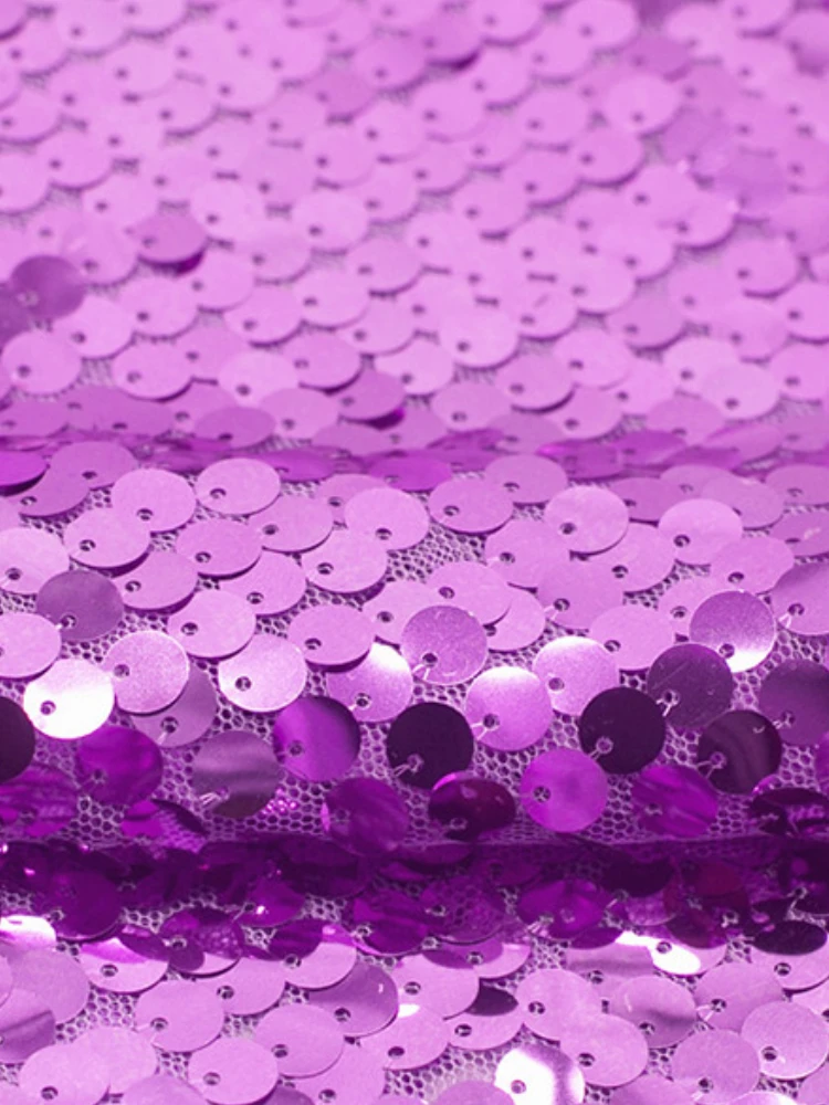 9 Mm Sequin Mesh Fabric for Diy Dress Wedding Stage Background Decoration Fabrics Diy Sewing Material Apparel
