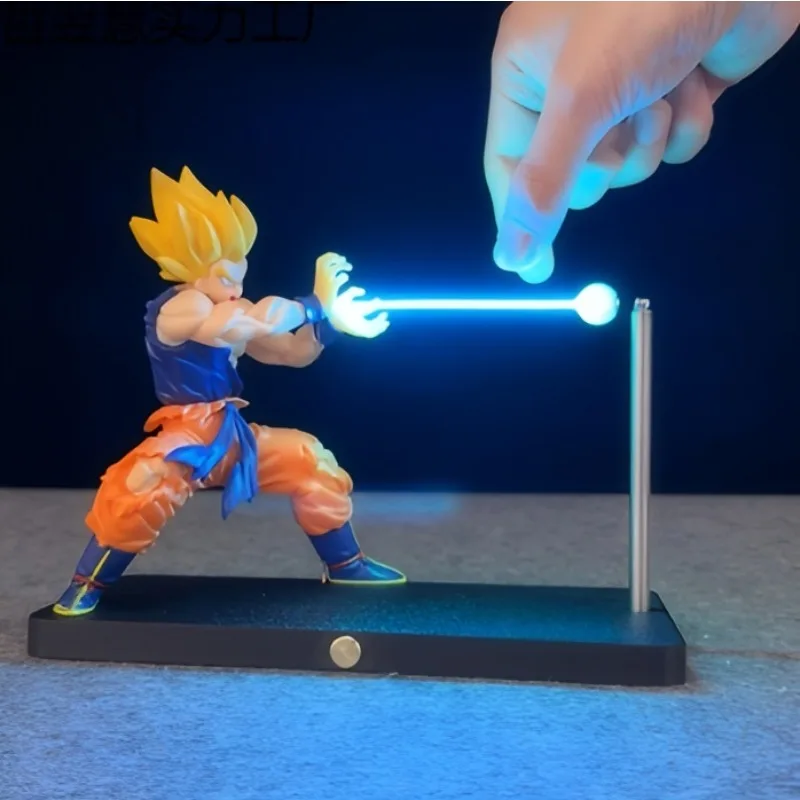 Bandai Dragon Ball Anime Sonne WuKong Nikolatoy Figur Kamehameha Magnetische Nachtlicht Modell Ornament Puppe Schreibtisch Dekoration Spielzeug Geschenk