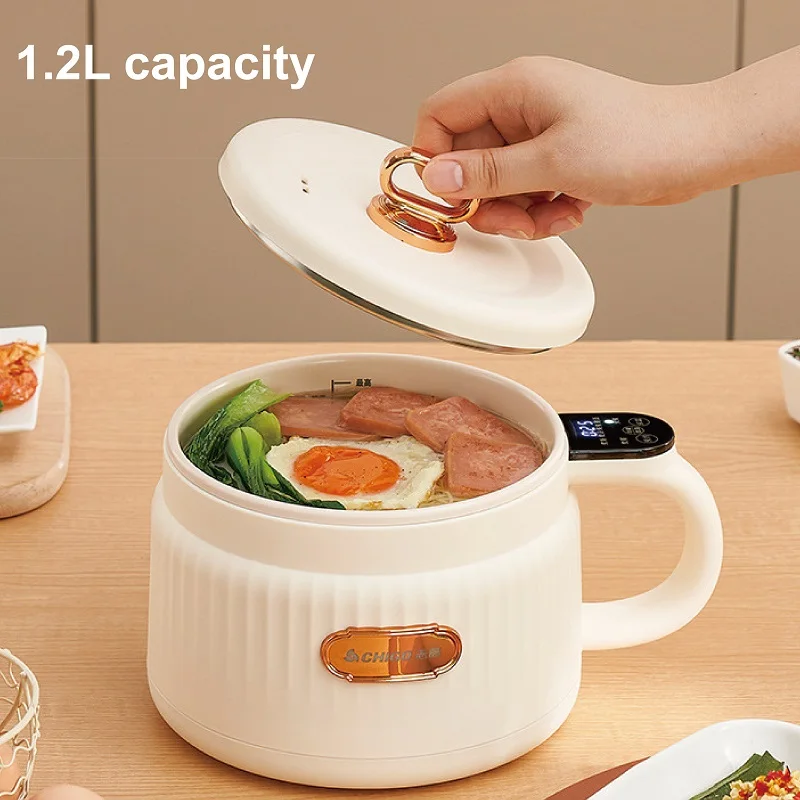 1.2L cuiseur électrique étudiant dortoir marmite multi-fonction Pot réservation à la maison antiadhésif cuiseur à riz Auto garder au chaud 220V