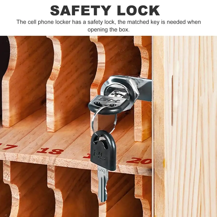 صندوق خزانة الهاتف الخليوي، خزانة تخزين الهاتف الخليوي، 30 فتحة، صندوق قفل الهاتف الخليوي للفصول الدراسية المكتبية مع مقبض
