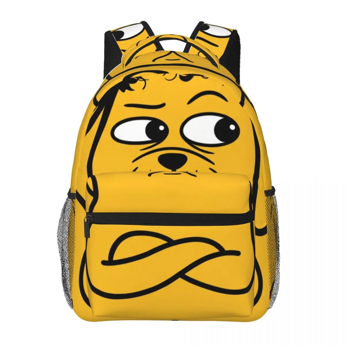 Cartoon Animal School Backpack Center Funny Dog Whimsical Illustration Vibrant Yellow Multi Lightweight Daypack for Animal Boys
