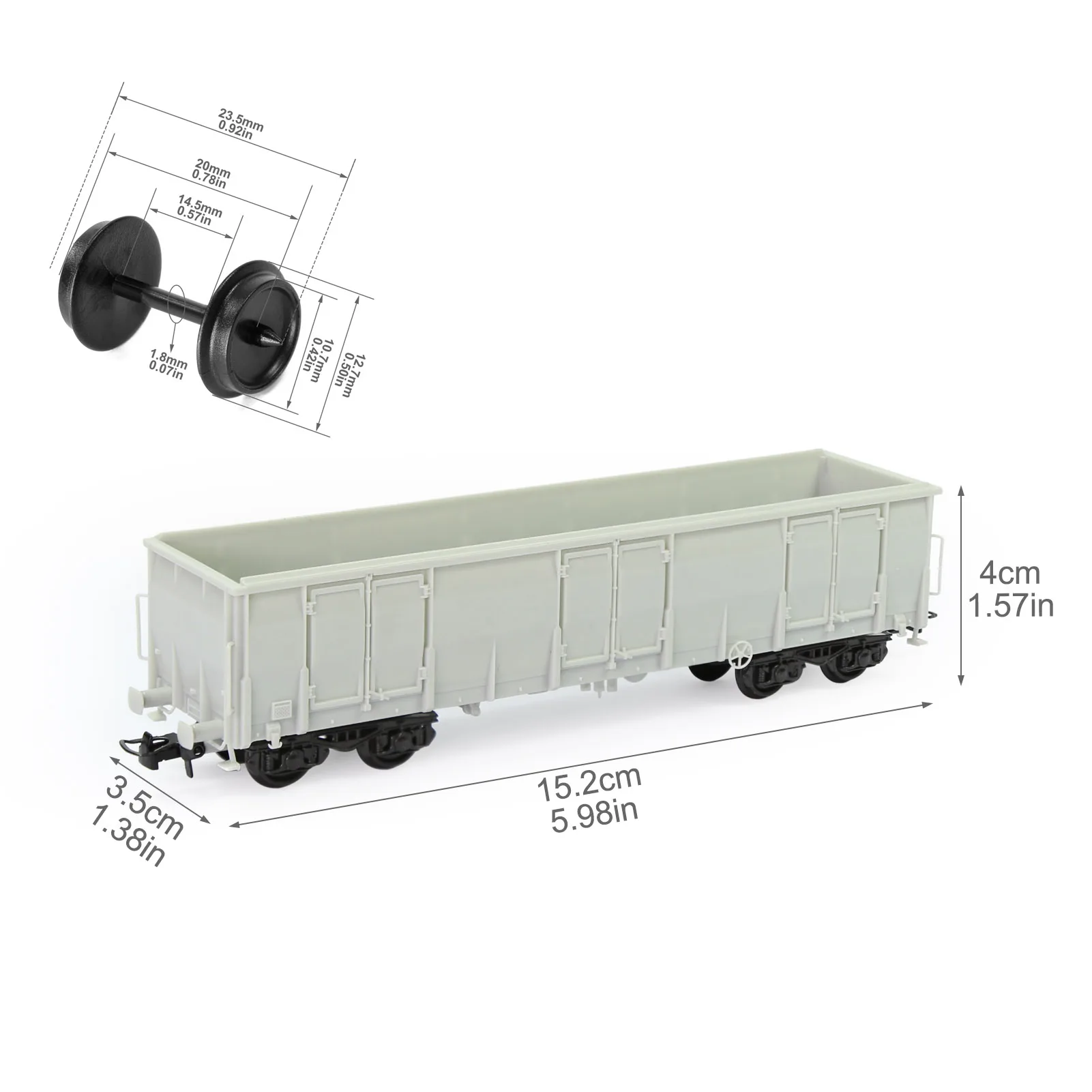 Evemodel 1pc HO Scale High-side Gondola Car Unassembled Blank 1:87 Model Wagon C8742JJ