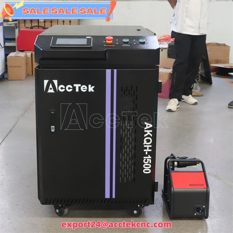 AccTek 1500W 2000W 3000W Portable Laser Rust Remover Dust Old Paint Laser Cleaner Hand Held Fiber Laser Welding Machine 3IN1