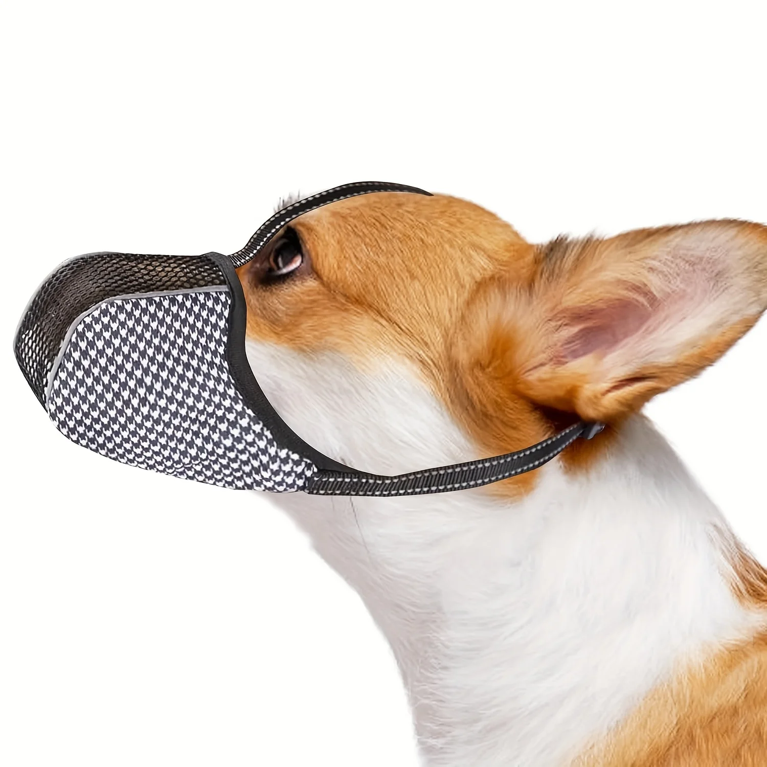 Printed Mesh Full Coverage Soft Dog Muzzle Breathable Anti Bite Anti Bark Anti Chew Lick Mouth Mask For Small Medium Large Dogs view 5