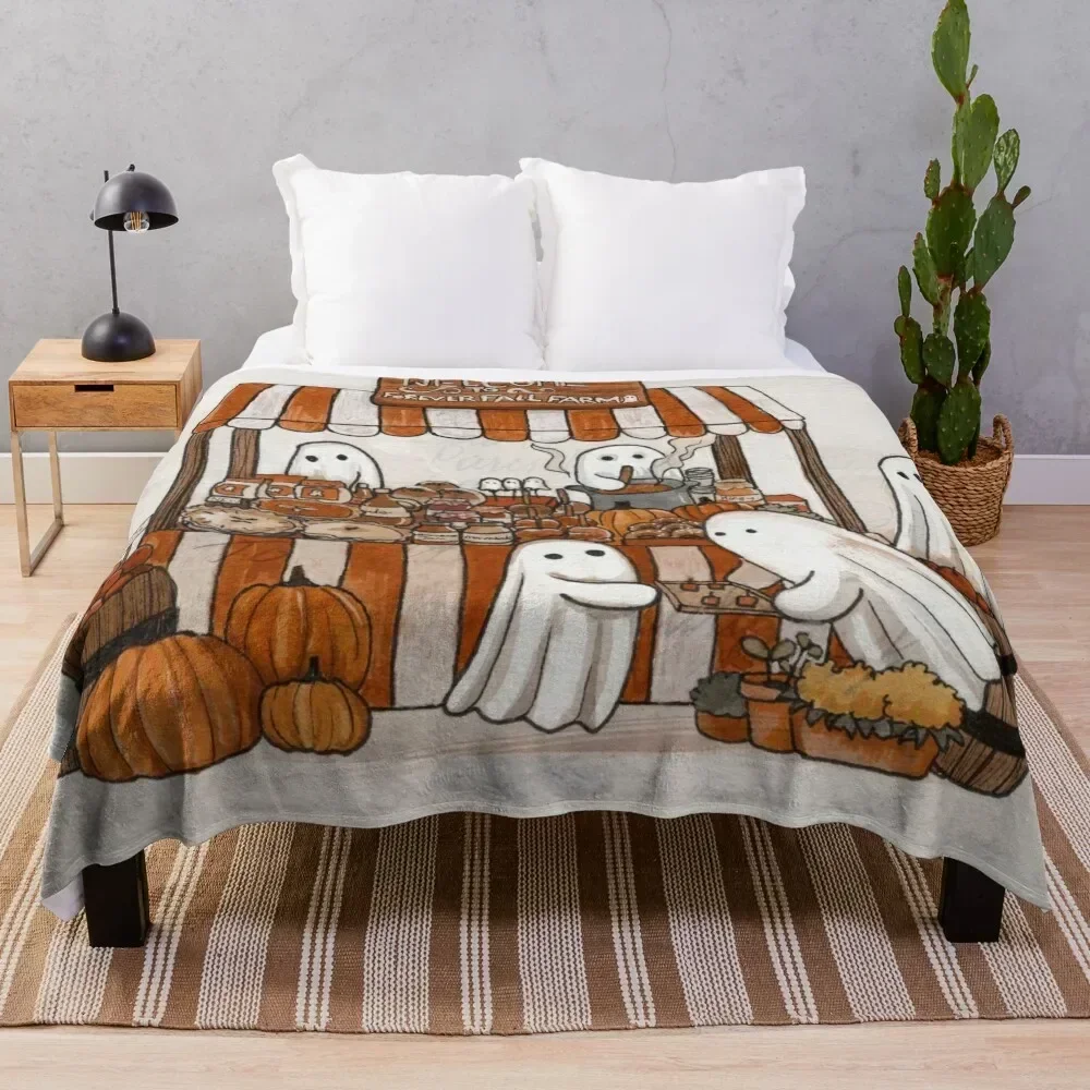

Ghost Market Throw Blanket Warm Thin Picnic Soft Blankets
