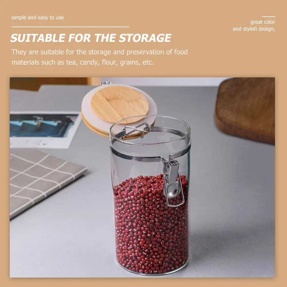 2 יחידות צנצנות אחסון רב-תכליתיות אטומות לאוויר מיכלי מזון למטבח מיכלי מזווה למטבח קיבולת גדולה צנצנות אחסון שקופות לדגנים