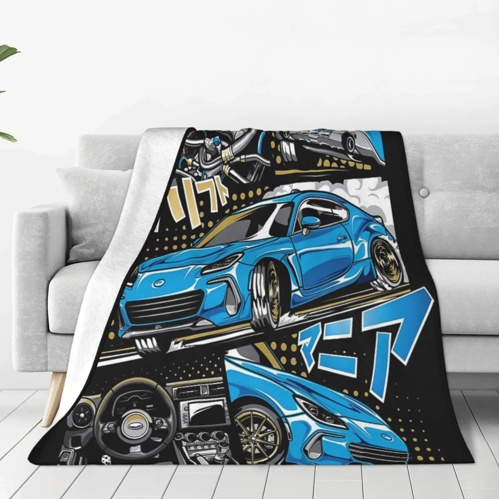 Engine Blanket Jdm GTR Car Drift Turbo Plush Warm SuperSoft Flannel Fleece Throw Blanket For Sofa Bedspread Quilt Travel Gifts