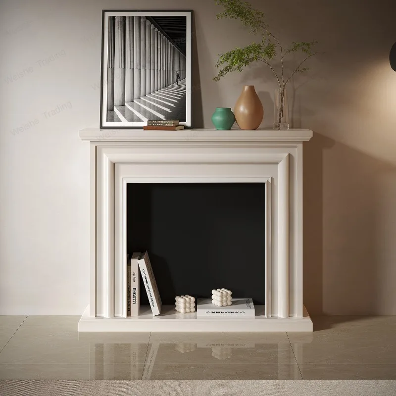 Solid wood European electronic fireplace cabinet household interior decoration TV cabinet living room entrance fireplace porch
