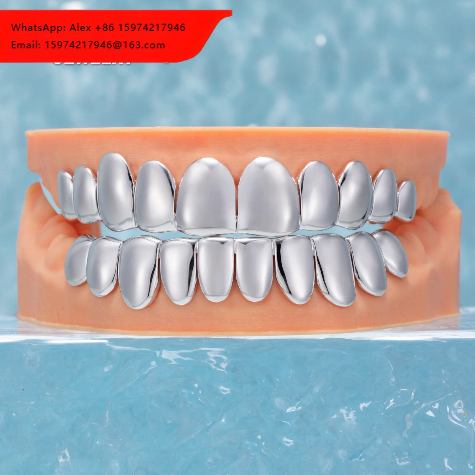 Custom Polished Gold Grillz 10K 14K 18K Gold & 925 Sterling Silver Fashionable Hip-hop Accessories For Men And Women