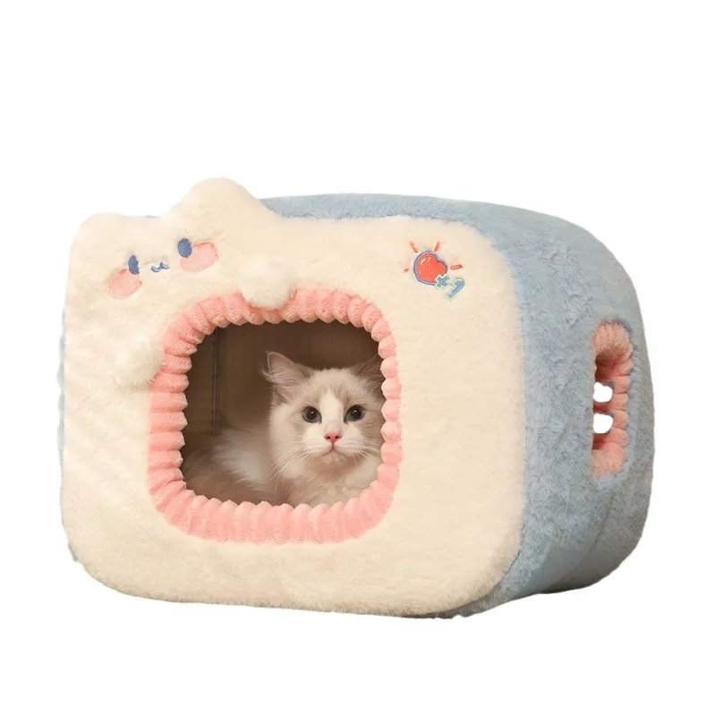 

Warm in winter, universal in all seasons, cold-proof cat house, closed cat cat litter in winter, small dog and dog