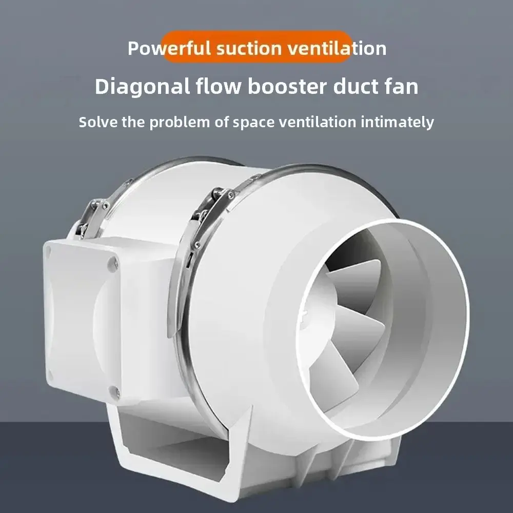 

Новинка, 1 шт., прочные бесшумные промышленные вытяжные вентиляторы, 4/6 дюймов, круглые трубы, канальный вентилятор, вентилятор для очистки воздуха, ванная комната, кухня, туалет, стена