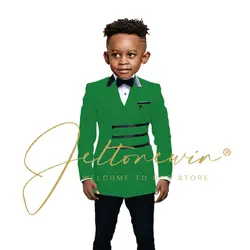 Boys Suit Jacket Pants 2 Pieces Wedding Double Breasted Blazer Set Slim Fit 3-16 Years Old Clothes for Child Tuxedo Kids Fashion
