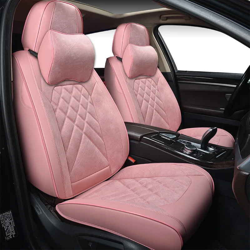 Alcantara Leather Universal Car Seat Covers 360 Degree Full Covered Durable High Quality Seat Cushion  For 90% Sedan SUV